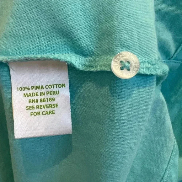 Lilly Pulitzer sleeveless drew collar ruffle top shorley blue medium tank - Picture 8 of 11